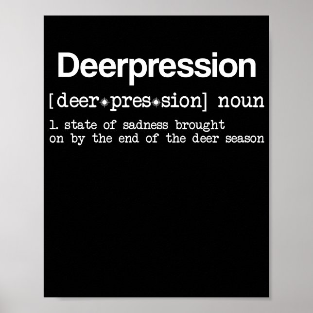 Poster Depressão de Depressão Engraçada Caçador de Elk De (Frente)