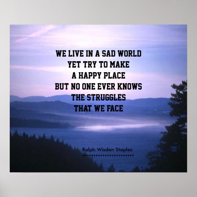 Pôster Depressão e tristeza (Frente)