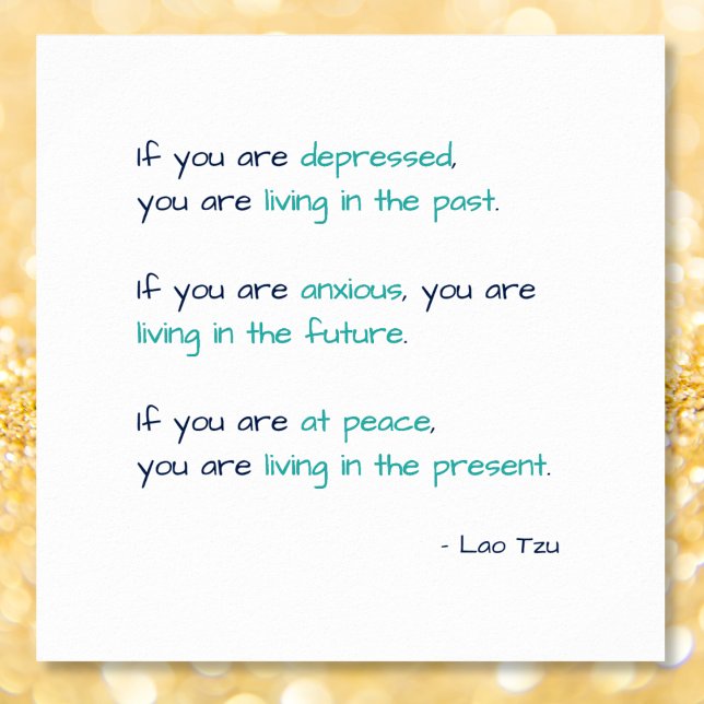 Pôster Deprimida Ansiosa à Citação da Vida do Zen da Paz (Depressed Anxious at Peace Zen Living Life Quote Poster)