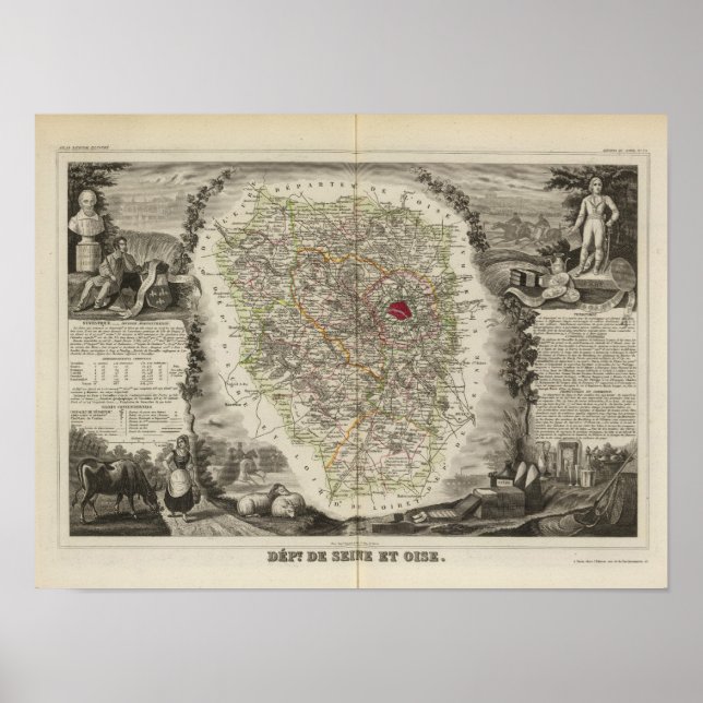 Pôster Dept. De Seine e Oise (Frente)