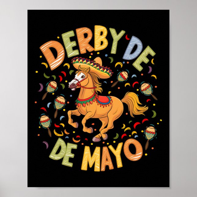 Poster Derby De Mayo Funny Cinco De Mayo Partido Mexicano (Frente)