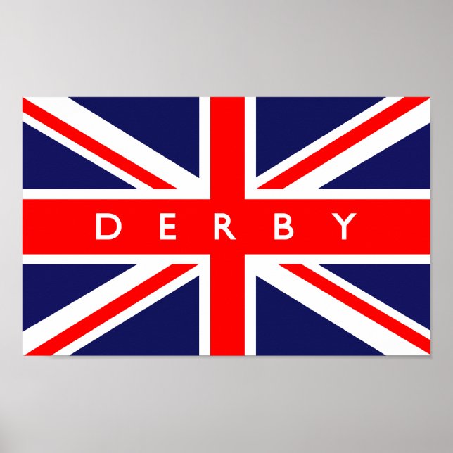 Pôster Derby UK Flag (Frente)