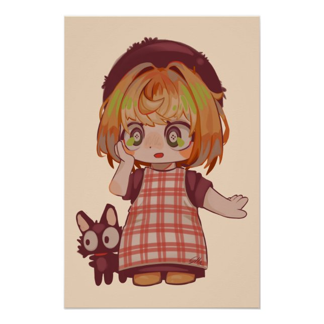 Pôster Deretjie, meisje, chibi, Spakenburg (Frente)