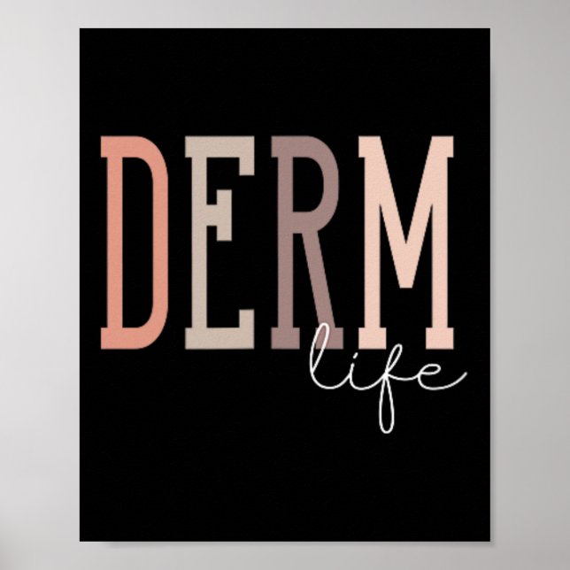 Poster Derm Dermatologista De Vida E Enfermeiro Dermatoló (Frente)