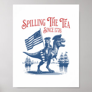 Poster Derramando o Chá Desde 1773 Citação Fofa