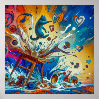 Poster Derramar de amor caótico