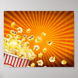 Poster Derramar de pipoca retrô cômoda  Filme Filme