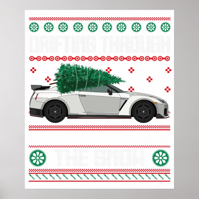 Poster derrapando pela neve (Frente)