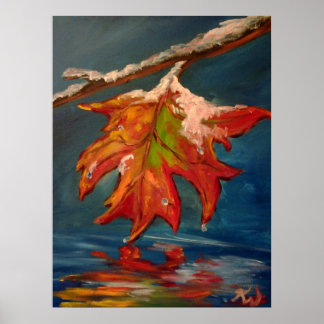 Poster Derreter neve em folha