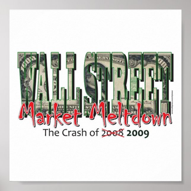 Poster Derretimento do mercado de Wall-street (Frente)