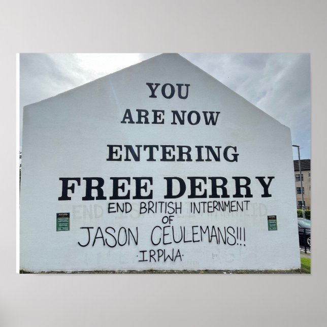 Poster Derry/Londonderry Norte Irlanda Europa (Frente)