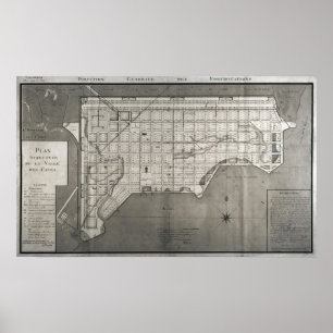 Pôster DES Cayes de Plano Directeur de la Ville, 1789