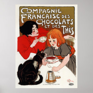 Poster DES Chocolats de Compagnie Francaise, Steinlen