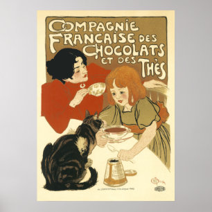 Pôster DES Chocolats de Steinlen - de Compagnie Francaise