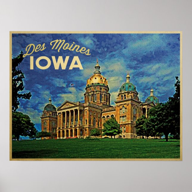 Poster Des Moines Iowa (Frente)