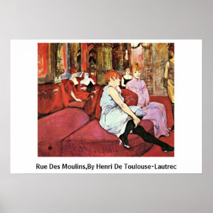 Poster DES Moulins da rua, por Henri De Toulouse-Lautrec