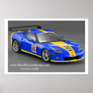 Pôster Desafio C6 Z06 Corveta do mundo