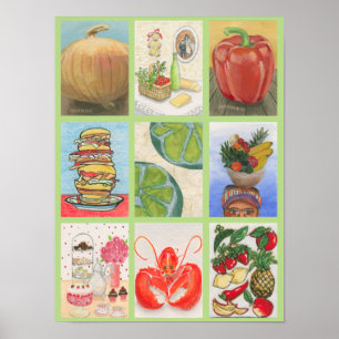 Pôster Desafio da comida