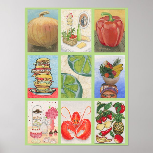 Pôster Desafio da comida (Frente)