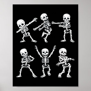 Poster Desafio de Dança dos Esqueletos Dançantes Meninos