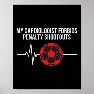Poster Desafio de Pênalti de Cardiologista Fã de Futebol