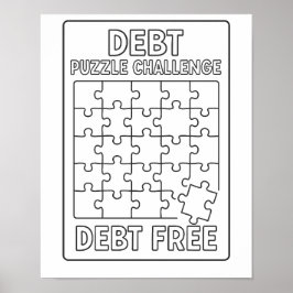 Poster Desafio de Quebra-cabeça de Débito Controlador de 