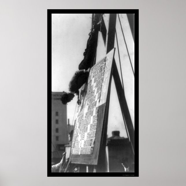 Poster Desafio de Quebra-cabeça de Palavra Cruzada 1925 (Frente)