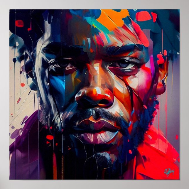 Poster Desafio do homem negro (Frente)