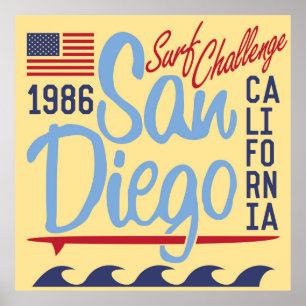 Poster Desafio do Surf San Diego de 1986