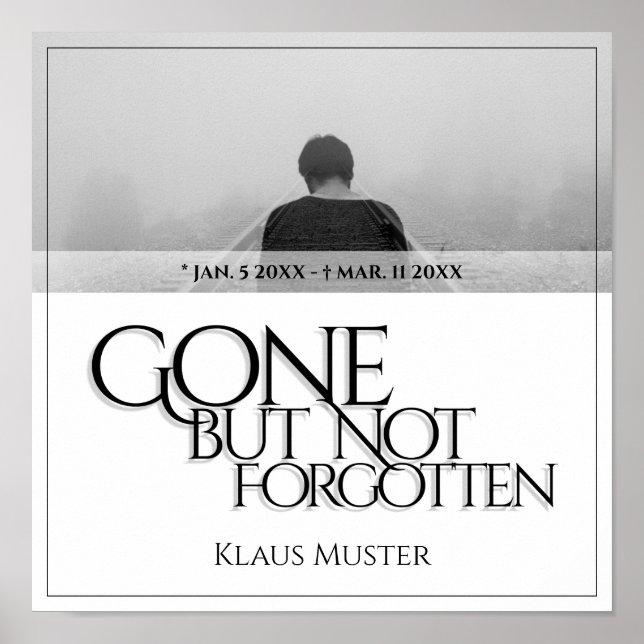 Poster Desapareceu mas não foi esquecido - Brilho (Frente)