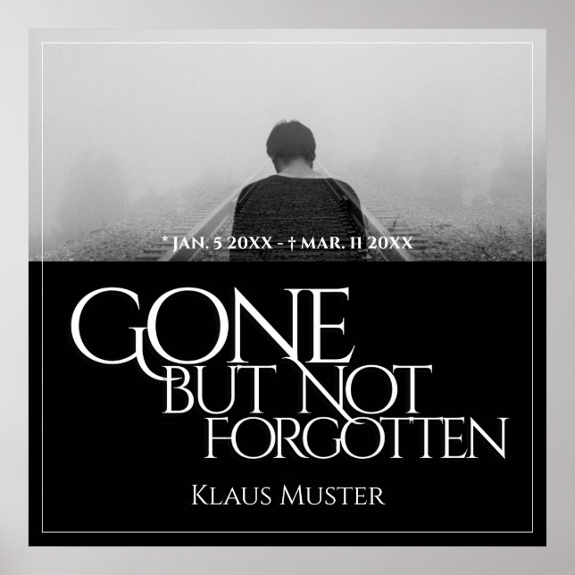 Poster Desapareceu mas não foi esquecido - Escuro (Frente)