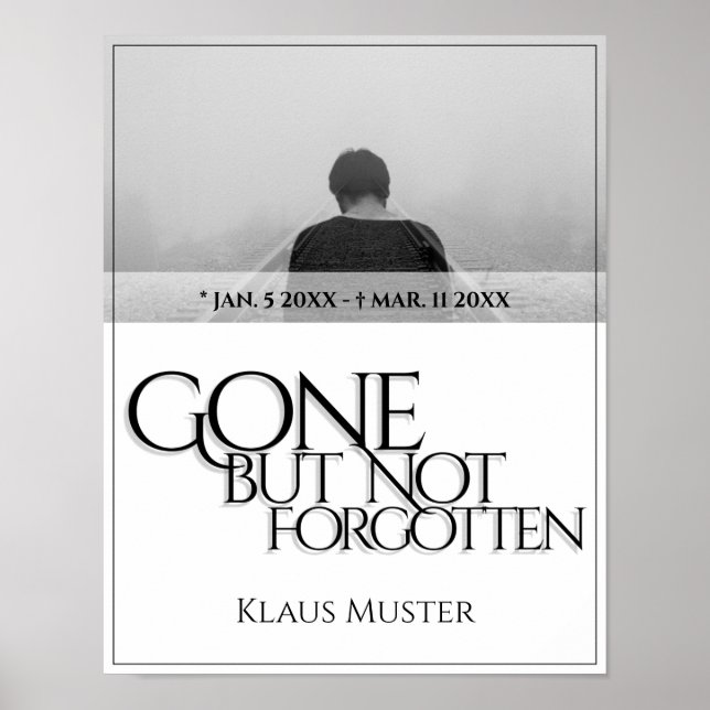 Poster Desaparecido mas não esquecido - Brilhante (Frente)