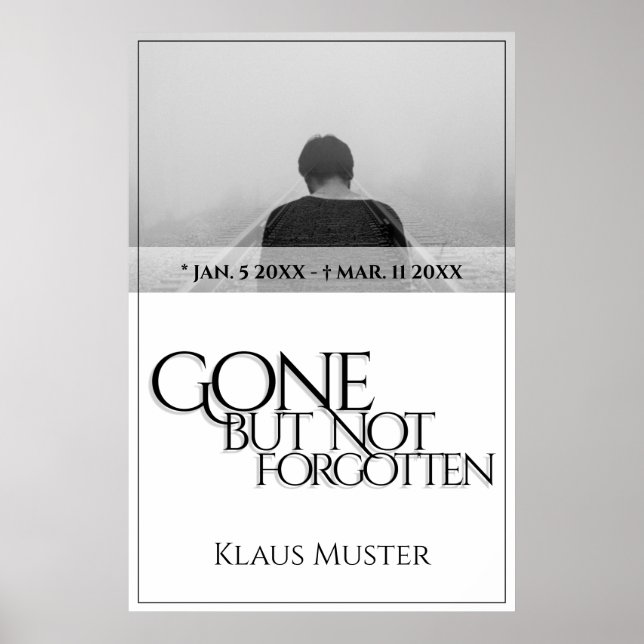 Poster Desaparecido mas não esquecido - Brilhante (Frente)