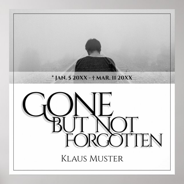 Poster Desaparecido mas Não Esquecido - Brilhante (Frente)