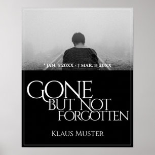 Poster Desaparecido mas não esquecido - Escuro