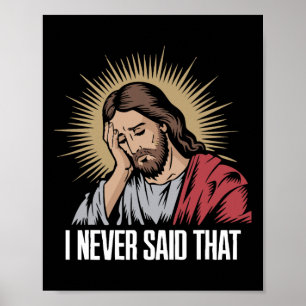 Poster Desapontado Jesus Eu Nunca Disse Isso Engraçado Je