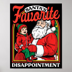 Poster Desapontamento Favorito do Papai Noel Engraçado Sa