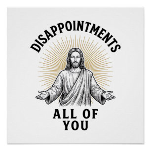 Pôster Desapontamentos Todos Vocês Camisa Religiosa Vinta