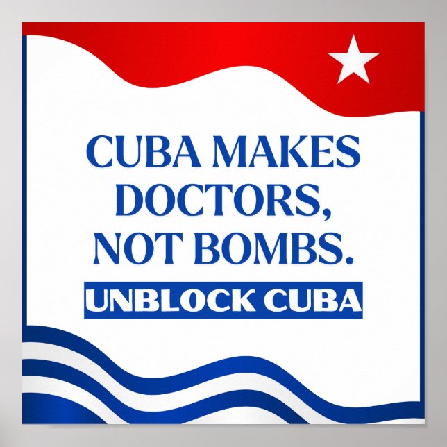 Poster Desbloquear Cuba (Frente)