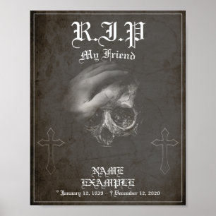 Poster Descanse em Paz, meu amigo - vintage