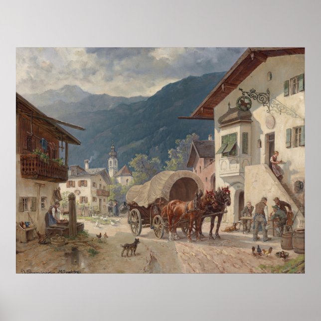 Poster Descanso em frente à Inn - Désiré Thomassin (Frente)