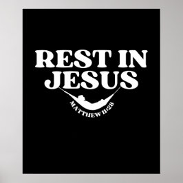 Poster Descanso em Jesus - Mateus 11:28
