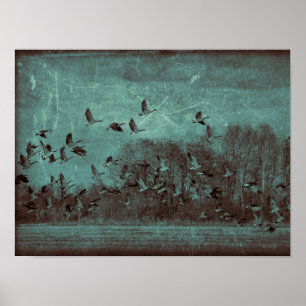 Poster Descaptação de textura verde-lacrimogênea antig