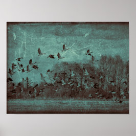 Poster Descaptação de textura verde-lacrimogênea antiga e