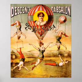 Poster DESCENTE D' ABSALON Miss Siena Acrobatic Circus