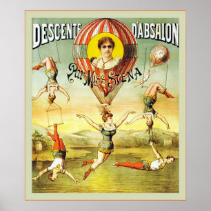 Pôster Descente d'Absalon ~ Circus Vintage
