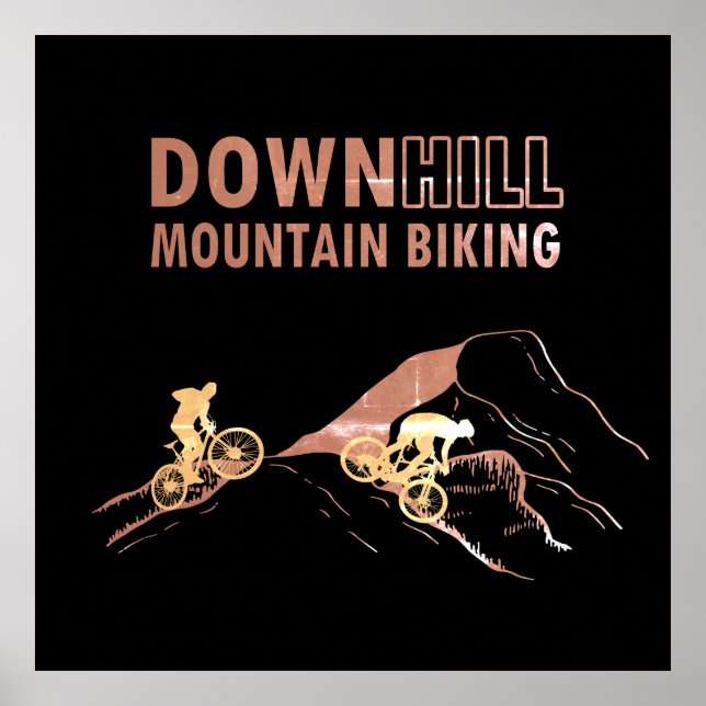 Poster Descida de bicicleta de montanha (Frente)