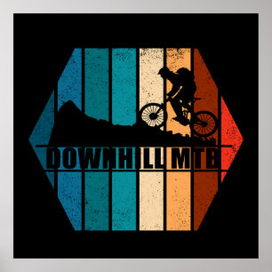 Poster Descida de bicicleta de montanha mtb