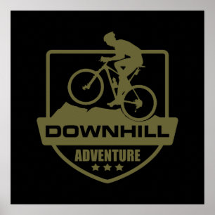 Poster Descida de bicicleta de montanha mtb