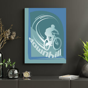 Poster Descida de bicicleta de montanha MTB